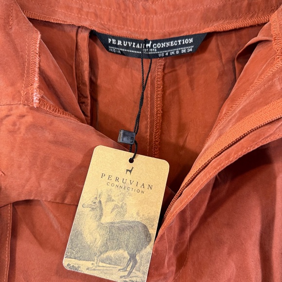 Peruvian Connection Paprika Margot Pants Size 4 Wide Leg Drawstring Soft Luxe - Picture 9 of 14